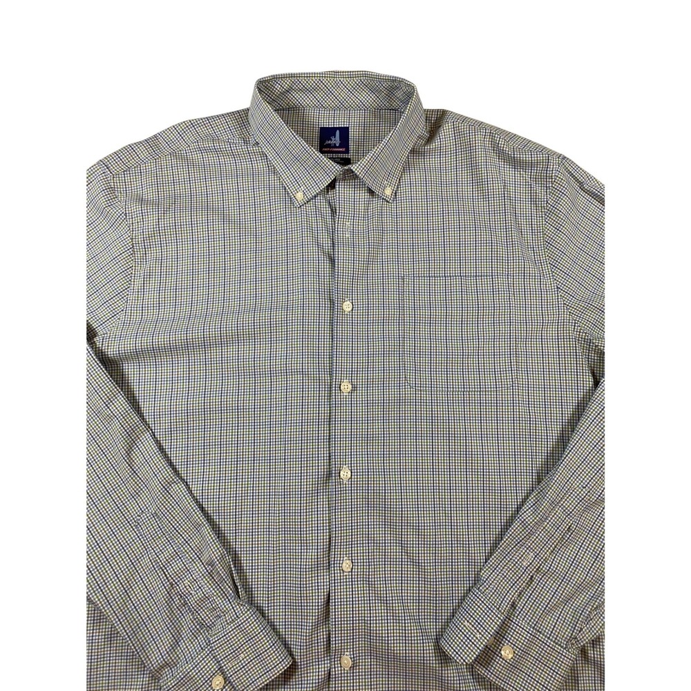 Johnnie O Prep Performance Plaid Button Down Shirt Men's XXL Long Sleeve - Picture 2 of 11